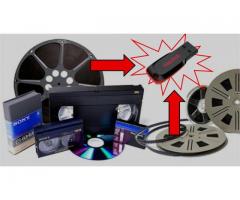 Trasferimenti Riversaggi Cassette Bobine VHS 8mm Hi8 Digital8 MiniDV File Mp4 o DVD