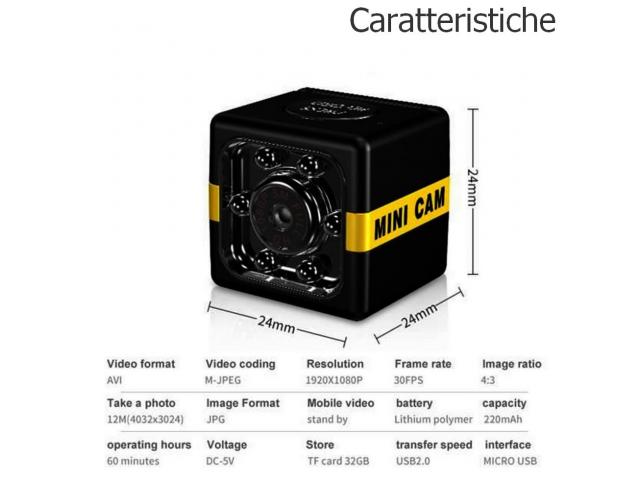Mini Videocamera occultamento con batteria Camera Micro Camera - 3/6